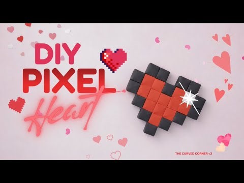 DIY Pixel Heart | Paper craft | Minecraft Heart