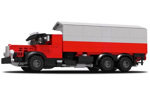 乐高MOC教程 梅赛德斯奔驰L1000卡车 拼搭指南