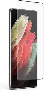 PureGear Maximum Clarity HD Tempered Glass Screen Protector for Samsung Galaxy S21 Ultra 5G, Touch + Precision, Case Friendly Fit, Lifetime Replacement (Self Alignment Installation Tray included)