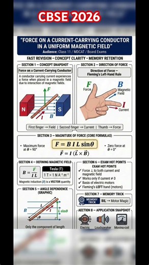 Most important MCQ types question | magnetic effect of Electric current #physics #shorts