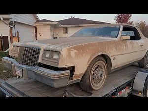 Barn Find Rescue Rare 1983 Buick Riviera Convertible Project Car Walk Around & Cold Start!
