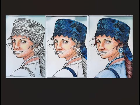 Pt 4: Prismacolor pencils in Color me Beautiful coloring book