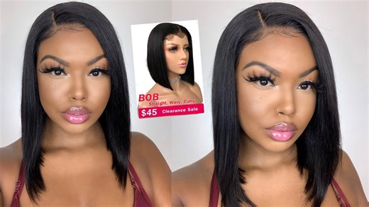 Zero Detectable Lace! Natural Bob Wig Slay
