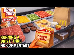 Drive Thru Simulator 🍕🍟🌯 Cozy Fast Food Longplay (No Commentary)