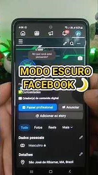 Como ativar o modo escuro do Facebook (rápido)