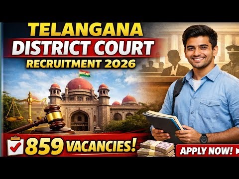 859 Govt Jobs in Telangana District Court 2026 | Full Details & Apply Process