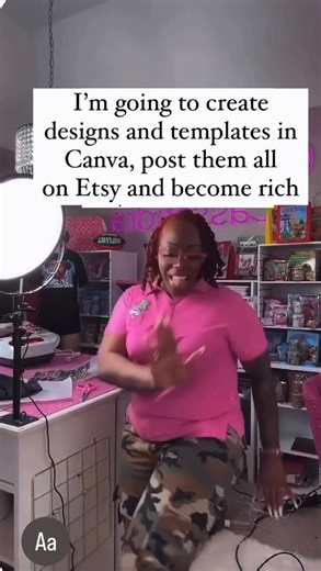 Here’s the tea, crafters 👇 📲 But FIRST, hit that Follow button so you can learn how to make passive income with digital products! 👉 Alright, let’s talk about Etsy for a second. Now don’t get me wrong, Etsy is cute and all, BUT 💡 As a newbie, you’re competing against sellers with hundreds of 5-star reviews. It’s like trying to sell lemonade on a street where Beyoncé is handing out free samples. 🫠 You’ll end up pricing your products so low just to maybe get noticed, and even then, Etsy’s fees