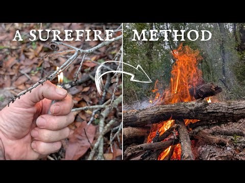 Campfire 101: Tinder Options and a Lighter Only Fire Start in Wet Conditions