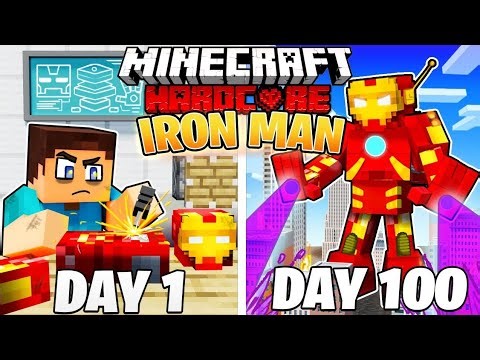 I Survived 100 Days With IRON MAN Powers in Minecraft