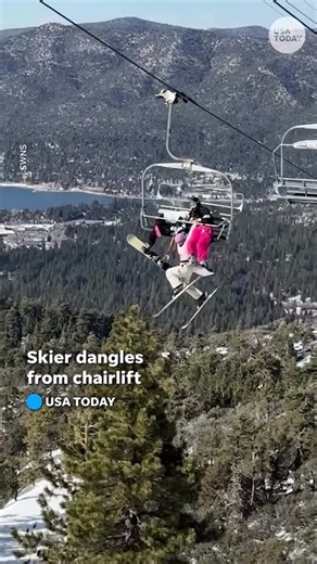 A skier was left dangling from a chairlift for two minutes after a prank went wrong. | USA TODAY