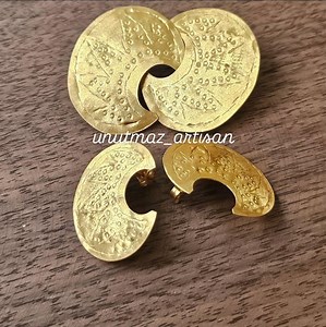Handmade Mesopotamian Earrings, 925 Sterling Silver, Gold Plated, Hammered Ancient Anatolian Jewelry - Etsy Australia