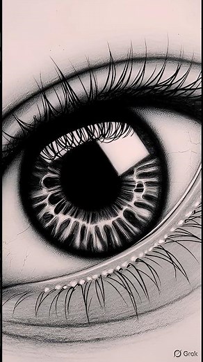 Realistic Eye Drawing Tutorial | Step by Step#animatic #cyborg #shorts