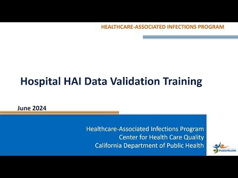 HAI Hospital Data Validation Training June 2024