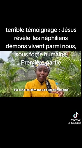 245 reactions · 68 shares | Shalom, Les nephilims, ces anges déchus où démons qui sont tombés , se trouvent parmi nous. Ils existent dans notre société, naissent de parents humains mais ne sont pas réellement humains. Ils peuvent être des pasteurs avec d'imposantes églises, mais il faut être un clairvoyant de la parole de DIEU pour les reconnaître. (Part1) | Serges Robet | Facebook