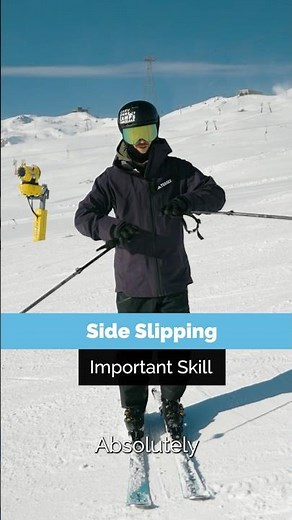 Side Slipping: An Essential Skiing Skill for Steep Terrain that could Save You! | #shorts