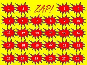 ZAP!  The best game for review and checking work.  PowerPoint version 2020!