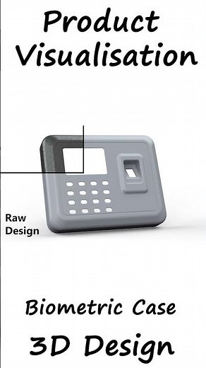 3D Product Design & Visualisation 🔧 Biometric Device Casing