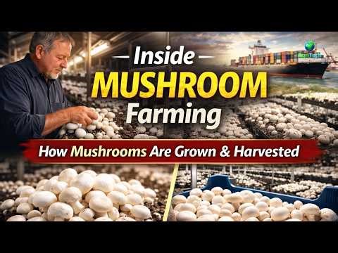 How Billions Of Mushrooms Are Harvested Inside Massive Indoor Farms