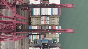 Container Ship, Transport, Logistics. Free Stock Video