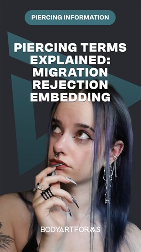 1.2K views · 13 reactions | If you have a piercing, you’ve probably heard these terms: migration, rejection and embedding. What do they mean? We’ll explain it! Looking for body jewelry? Shop at bodyartforms.com | Bodyartforms | Facebook