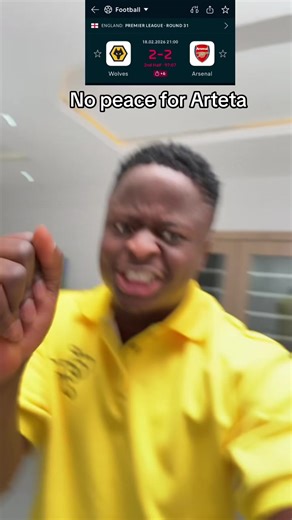 Arteta's Reaction to Wolves 2-2 Draw