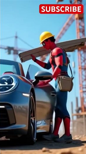 🦺SPIDERMAN THE BUILDER! #marvel #avengers #superhero #Hulk #cute #shorts #funny #freefire #short