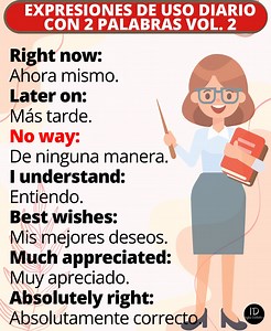 167K views · 17K reactions | Lista de Expresiones de Uso Diario con solo 2 Palabras vol. 2 Amplía tu vocabulario con frases y expresiones en inglés Lista de palabras muy usadasExpresiones muy usadas en inglés Vocabulario muy usado que debes conocer✍️No te rindas, te lo debes #inglesfacil #inglesdefinitivo #ingles #adjectives #English #nouns #prepositions #conjuntions #verbs #irregularverbs #regularverbs #adverbs | Inglés Definitivo | Facebook