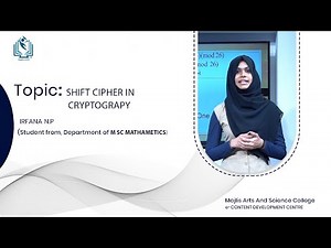 Shift Cipher in Cryptography- MSc Mathematics (Peer Group Teaching)