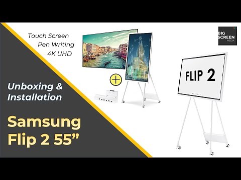 Samsung Flip 2 55" Unboxing & Installation with Stand & Tray (2020)