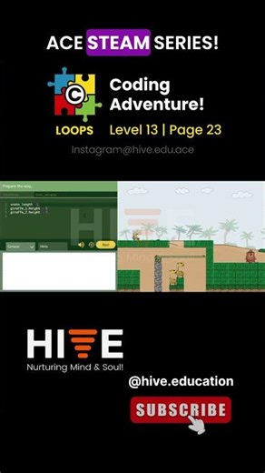 Grade 5 Code Monkey Level 13 Page 23 #HIVE #ECP #faheemnaqvi #codingforbeginners #codingforkids