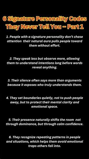 6 Signature Personality Codes They Never Tell You – Wait for the Ending#psychology