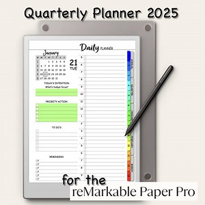 Remarkable Paper 1, 2 and Pro Quarterly Planner for 2025 - Etsy
