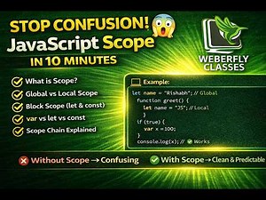 JavaScript Scope Explained in 10 Minutes | (Global, Local & Block Scope) with Real Examples 👨‍💻