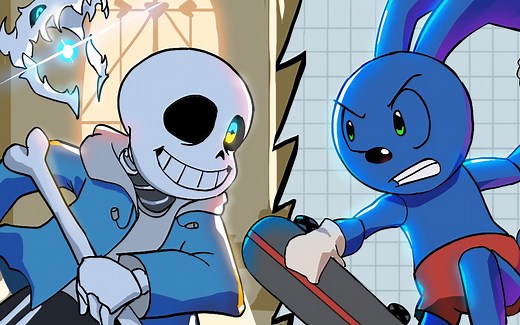 如果SANS遇到RIGGY【Undertale与Riggy The Rabbit Monkey动画】