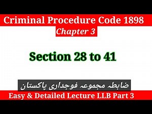 CrPC Chapter 3, Section 28 to 41 Power of Courts | Criminal Procedure Code 1898