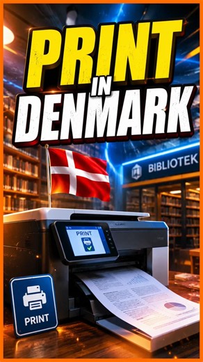 How to Print Documents at a Library in Denmark 🇩🇰 | Easy Bibliotek Print Guide