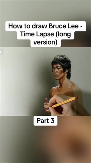 Cómo dibujar a Bruce Lee - Versión extendida en time lapse