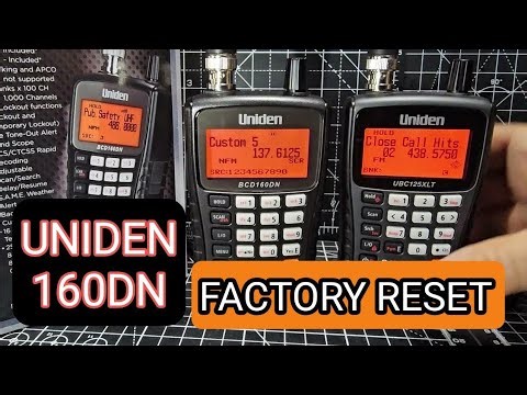 UNIDEN BCD160DN - FACTORY RESET