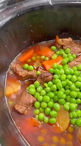 ☘️ Slow Cooker Irish Beef Stew - perfect for St. Patrick’s Day! 🥩 Ingredients 2 tablespoons butter 2 pounds beef chuck roast cut in 2-inch cubes 1 tablespoon salt divided 2 teaspoons pepper divided 3 medium carrots peeled and cut in 2-inch pieces 1 large onion cut in large chunks 12 small potatoes 2 tablespoons fresh thyme minced 3 cloves garlic minced 2 cups beef broth 2 tablespoons tomato paste 1 tablespoon Worcestershire sauce 6 ounces Irish stout (such as Guinness) optional 2 cups green pea