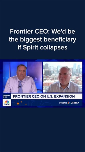 234K views · 438 reactions | Frontier Airlines CEO Barry Biffle on Tuesday said the company sees a "clear path" to becoming the top low-cost airline in the U.S., as rival Spirit Airlines continues to struggle. Frontier on Tuesday announced 20 new routes, many of them in major Spirit markets. Read more: cnb.cx/4p8pLhw | CNBC | Facebook