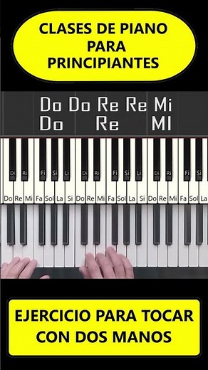 Clases de piano para principiantes - Cómo tocar piano con dos manos - Ejercicio