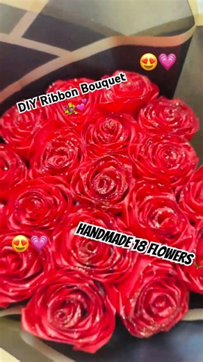 360 petals. 18 roses. 1 beautiful bouquet 🌹🎀