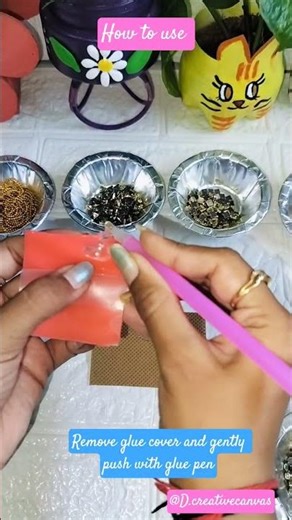 How to use glue pen||kundan||handmade#shorts #handmadejewelry#shortsfeed