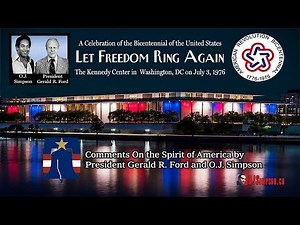 President Gerald Ford & OJ Simpson Celebrate America's Bicentennial on July 3, 1976