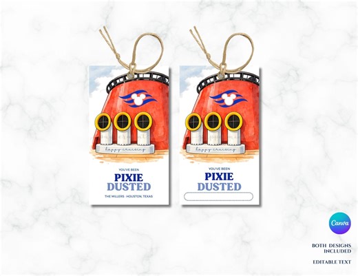 DCL Pixie Dust Tags, Printable Gift Tags, Surprise Favor Labels for Disney Vacations Ship Magical Cruise Fun Pixie Dusted - Etsy