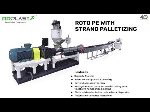 ROTO PE COLORING GRANULATION PLANT | COMPOUNDING MACHINE | RR PLAST EXTRUSIONS #compoundingmachine