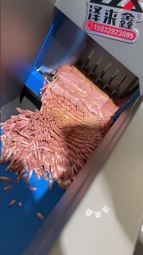 全自动冻肉牛排砍排机 数控操作厚薄可调快速均匀 可以切带骨肉排 #好物推荐 #Automatic steak cutting machine #Steak slicer #Bacon slicer