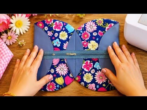 🔥WOW! QUICK & EASY BAG FROM 4 CIRCLES FABRICS 💥 Can't Stop Sewing This Bag Coz It's So EASY #diybag
