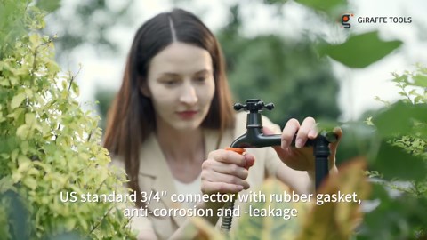 Girafe Tools Garden Hose 100ft x 5/8", 304 Stainless Steel Metal Water Hose, No Kink Garden Water Hose with 9 Pattern Spray Nozzle, Flexible, Lightweight, Kink Free Hose for Yard, Outdoor