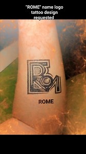 4.1K views · 76 reactions | "ROME" name logo tattoo design requested (modern logo name tattoo design)#inkart #eidoutfit #heatwave #modernnamelogotattoodesign #mascot #nameart #flashtattoo #nameartist #gucci #tattooideas #logodesigner #name #tattooartist #ink #inkdrawing #tattooed #tattoo | Marjune Lacaza Cagampang | Facebook